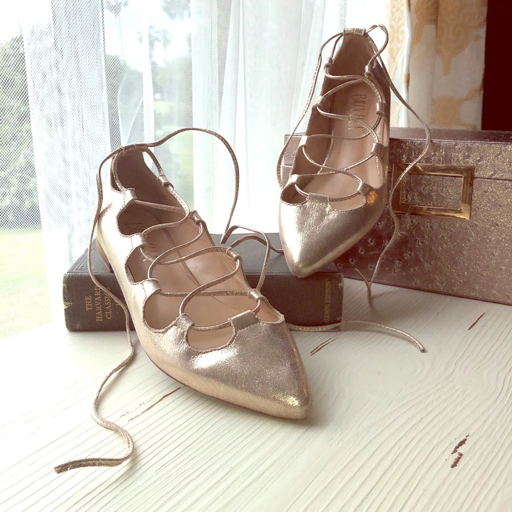 Billy Ella Anthropologie Leather Lace Up Flats
